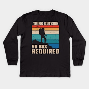 Think outside - no box required Kids Long Sleeve T-Shirt